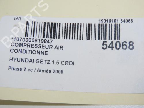 Used AC compressor HYUNDAI GETZ (TB) 1.5 CRDi (88 hp) 33132492