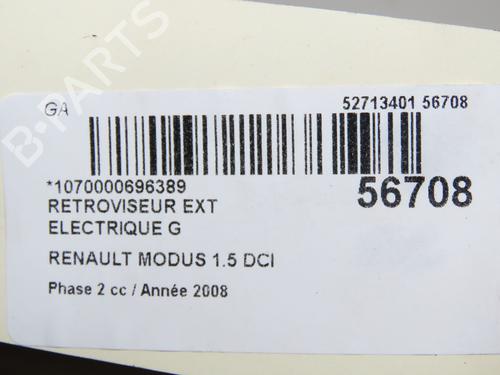 Left mirror RENAULT MODUS / GRAND MODUS (F/JP0_) 1.5 dCi (FP0F, JP0F) | BP32332373C26 