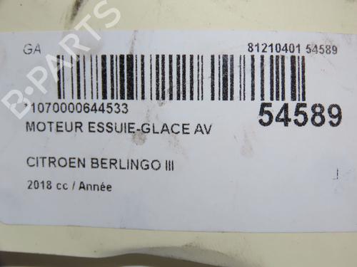 Used Front wiper motor CITROËN BERLINGO Box Body/MPV (K9) 1.6 BlueHDi 100 (99 hp) 31121301