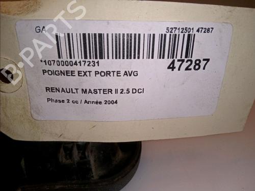 Used Front left exterior door handle RENAULT MASTER II Van (FD) 2.5 dCi 120 (FD0M, FD0U, FD0W, FD2M, FD2W, FD3M, FD3U,... (115 hp) 11876584