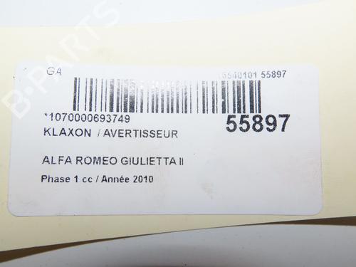 Used Horn ALFA ROMEO GIULIETTA (940_) 1.6 JTDM (940FXD1A) (105 hp) 31141100