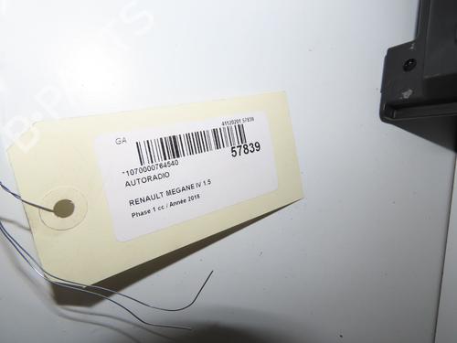 Radio RENAULT MEGANE IV Hatchback (B9A/M/N_) 1.5 dCi 110 (B9A3) | BP36758150E6 - Image 6