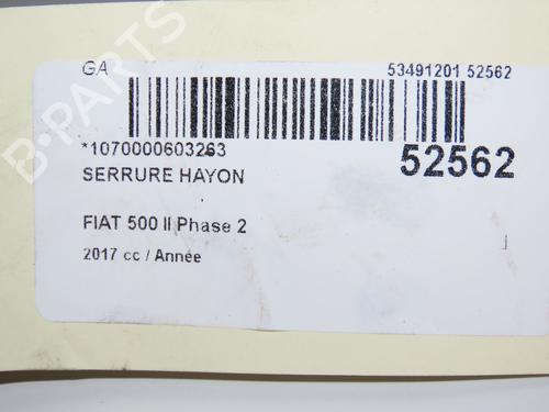 Bagklap lås ABARTH 500 / 595 / 695 1.4 (312.AXZ11) | BP28832228C101 - Image 3