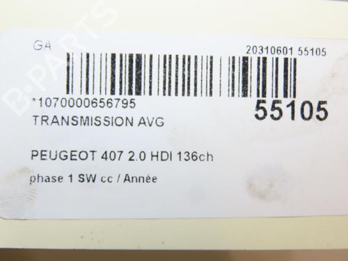 Left front driveshaft PEUGEOT 407 SW (6E_, 6D_) 2.0 HDi 135 | BP28829603M38