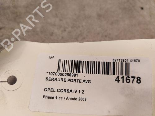 Used Front left lock OPEL CORSA D (S07) 1.2 (L08, L68) (80 hp) 9612523