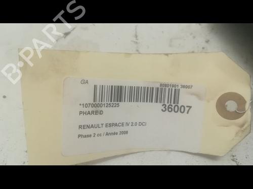 Højre forlygte RENAULT ESPACE IV (JK0/1_) 2.0 dCi (JK01, JK02, JK1J, JK1K, JK1H) (150 hp) 23177640