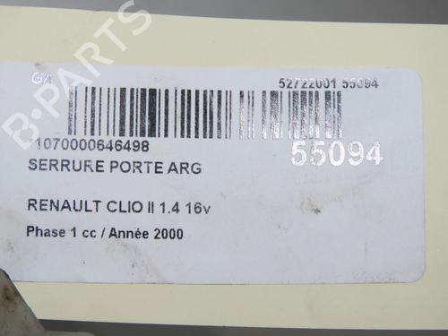 Used Rear left lock RENAULT CLIO II (BB_, CB_) 1.4 16V (B/CB0P, BB13) (98 hp) 31984639