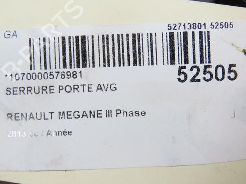Front left lock RENAULT MEGANE III Coupe (DZ0/1_) 1.6 dCi (DZ00, DZ12, DZ2A, DZ13) | BP28831656C98 