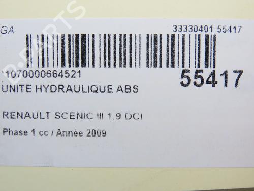 Módulo de ABS RENAULT SCÉNIC III (JZ0/1_) 1.9 dCi (JZ0J, JZ1J, JZ1K, JZ1S) (131 hp) 30797572