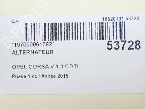 Alternator OPEL CORSA E (X15) 1.3 CDTI (08, 68) | BP28829132M7
