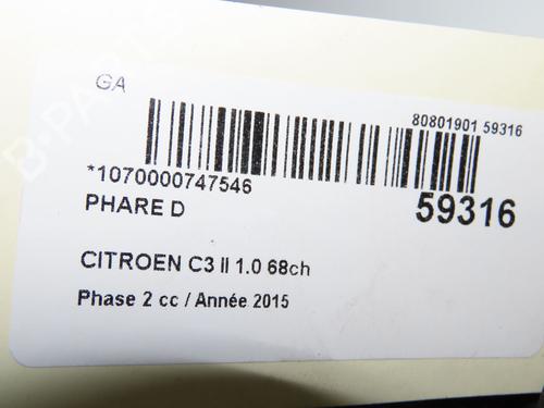 Right headlight CITROËN JUMPY II Van 1.6 HDi 90 16V | BP36495672C29 - Image 3