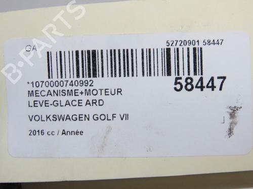 Used Rear right window mechanism Rear right window mechanism VW GOLF VII (5G1, BQ1, BE1, BE2) 1.6 TDI (110 hp) 36511068 36511068