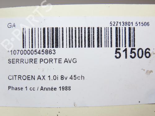 Used Front left lock CITROËN AX (ZA-_) 10 (45 hp) 28831643