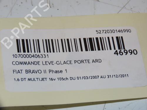 Used Right rear window switch Right rear window switch FIAT BRAVO II (198_) 1.6 D Multijet (198AXH1B) (105 hp) 17037514 17037514