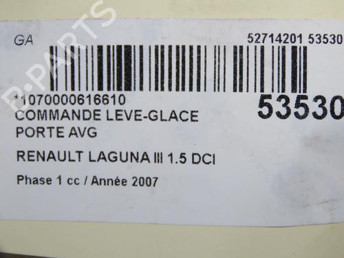 Left front window switch RENAULT LAGUNA III (BT0/1) 1.5 dCi (BT00, BT0A, BT0T, BT1J) | BP36427230I27 - Image 5