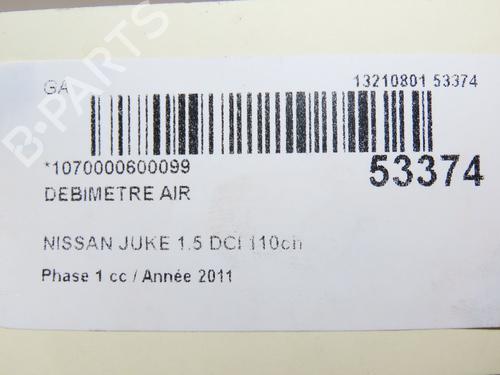 Used Mass air flow sensor NISSAN JUKE (F15) 1.5 dCi (110 hp) 28828794