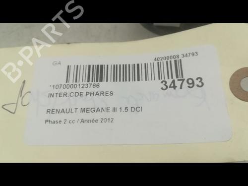 Used Headlight switch Headlight switch RENAULT MEGANE III Hatchback (BZ0/1_, B3_) 1.5 dCi (BZ09, BZ0D, BZ1W, BZ29, BZ14) (110 hp) 9598646 9598646