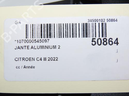 Llanta CITROËN C4 III (BA_, BB_, BC_) ë-C4 (BCZKXC, BZCKSC) | BP36494269C45 - Image 4