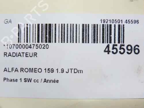 Used Water radiator ALFA ROMEO 159 Sportwagon (939_) 1.9 JTDM 8V (939BXE1B) (120 hp) 30404004