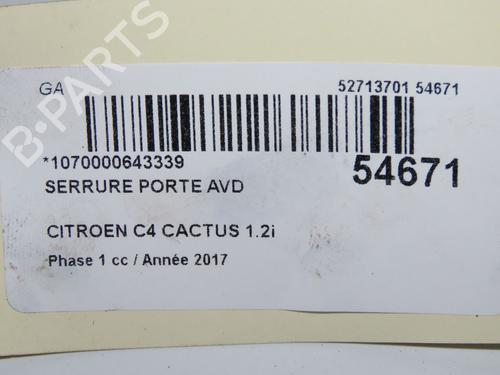 Front right lock CITROËN C4 CACTUS 1.2 THP 110 | BP33893144C97 - Image 3