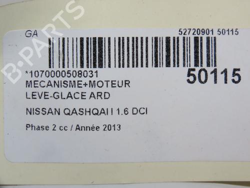 Rear right window mechanism NISSAN QASHQAI / QASHQAI +2 I (J10, NJ10, JJ10E) 1.6 dCi | BP23125066C25 