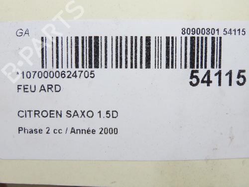 Used Right taillight CITROËN SAXO (S0, S1) 1.5 D (57 hp) 28832715