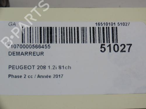 Used Starter PEUGEOT 208 I (CA_, CC_) 1.2 VTI 82 (82 hp) 24358685
