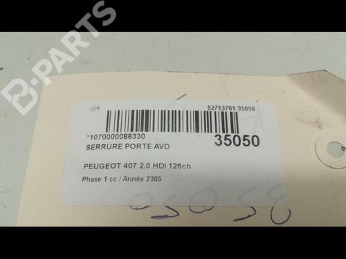 Front right lock PEUGEOT 407 (6D_) 2.0 HDi 135 (6DRHRH, 6DRHRE, 6DRHRG, 6DRHRJ) | BP9596682C97 