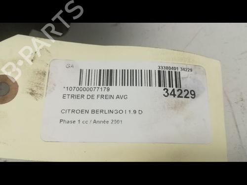 Left front brake caliper CITROËN BERLINGO / BERLINGO FIRST Box Body/MPV (M_) 2.0 HDI 90 (MBRHY, MCRHY) | BP14878049M105 