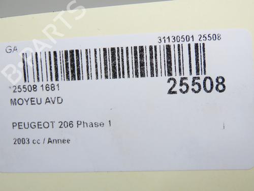 Used Left front steering knuckle PEUGEOT 206 Hatchback (2A/C) 1.4 i (75 hp) 23173118