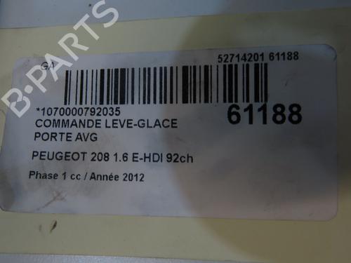 Used Left front window switch Left front window switch PEUGEOT 208 I (CA_, CC_) 1.6 HDi (92 hp) 39541958 39541958