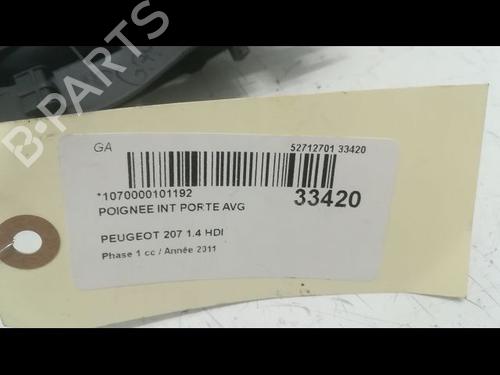 Used Front left interior door handle PEUGEOT 207 (WA_, WC_) 1.4 HDi (68 hp) 9597262