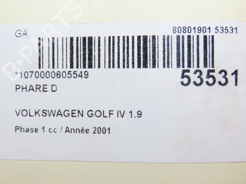 Right headlight VW GOLF IV (1J1) 1.9 TDI | BP28969420C29