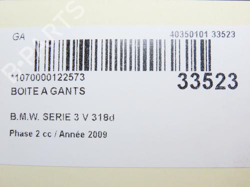 Used Glove box BMW 3 Touring (E91) 318 d (143 hp) 9598497