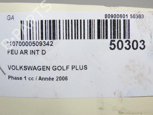 Used Right tailgate light Right tailgate light VW GOLF PLUS V (5M1, 521) 1.9 TDI (105 hp) 36495736 36495736