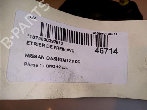 Left front brake caliper NISSAN QASHQAI / QASHQAI +2 I (J10, NJ10, JJ10E) 2.0 dCi | BP14878605M105 