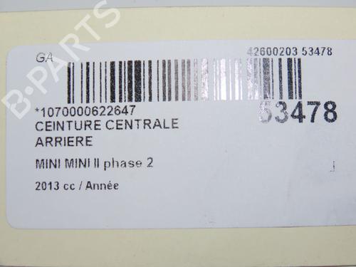 Rear center seatbelt MINI MINI COUNTRYMAN (R60) Cooper D | BP28968116I27 