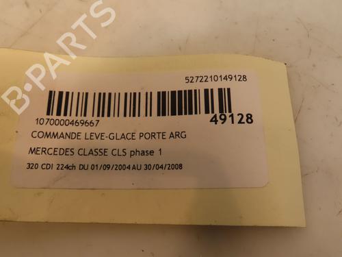 Used Left rear window switch MERCEDES-BENZ CLS (C219) CLS 320 CDI (219.322) (224 hp) 16586545