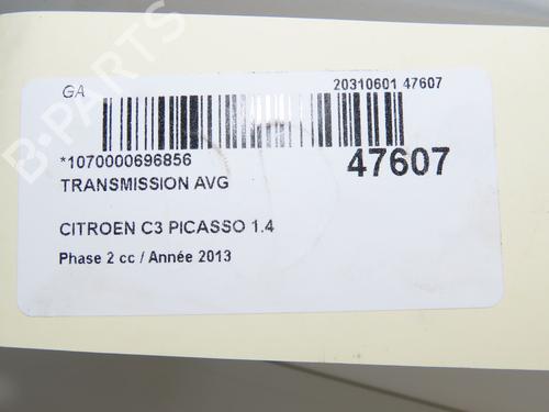 Left front driveshaft CITROËN C3 Picasso (SH_) 1.4 VTi 95 (SH8FSC, SH8FP0, SH8FP6) | BP31843291M38 - Image 5