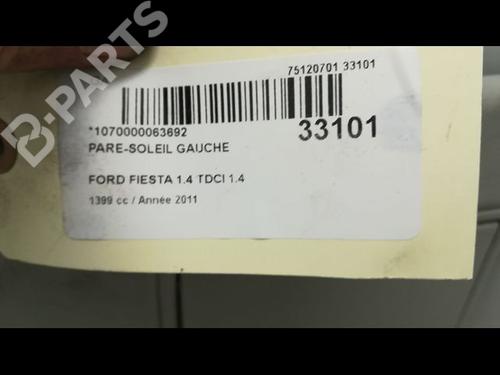 Left sun visor FORD FIESTA VI (CB1, CCN) 1.4 TDCi | BP9595191I1 