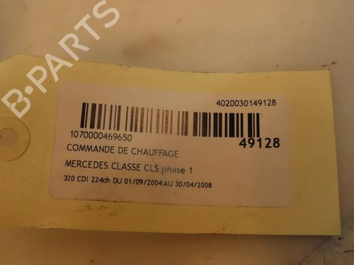 Climate control MERCEDES-BENZ CLS (C219) CLS 320 CDI (219.322) | BP16555722I5 