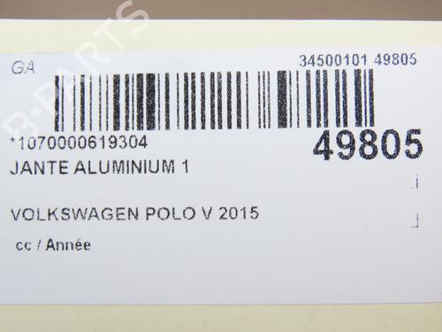 Felg VW POLO V (6R1, 6C1) 1.0 (75 hp) 28364027