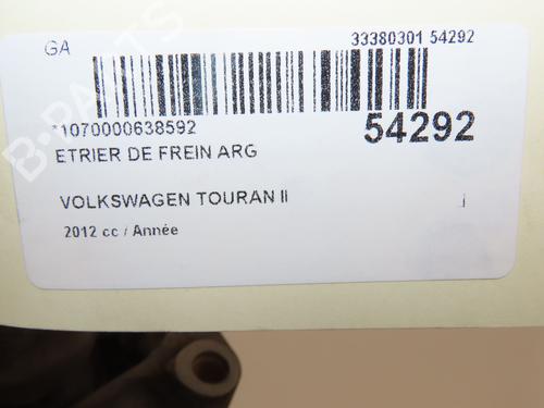 Left rear brake caliper VW TOURAN (1T3) 2.0 TDI | BP29441699M107 