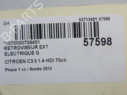 Left mirror CITROËN C3 II (SC_) 1.4 HDi 70 (SC8HZC, SC8HR0, SC8HP4) | BP37862745C26  - Image 6