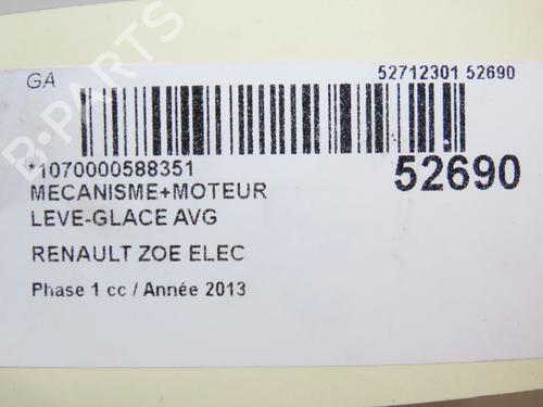 Rudehejsemekanisme ventre foran RENAULT ZOE (BFM_) ZOE (88 hp) 28801917