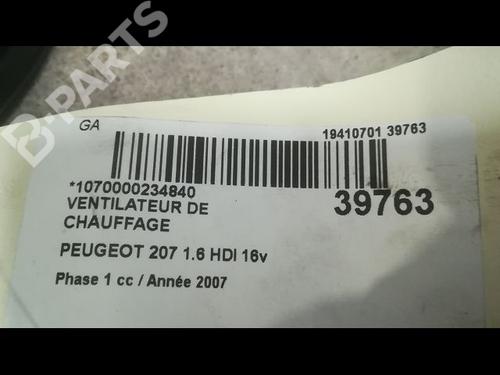 Heater blower motor PEUGEOT 207 (WA_, WC_) 1.6 HDi | BP9610258M62 