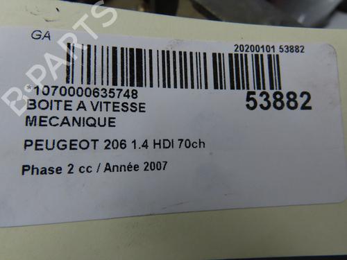 Used Gearbox Gearbox PEUGEOT 206 Hatchback (2A/C) 1.4 HDi eco 70 (68 hp) 28829464 28829464