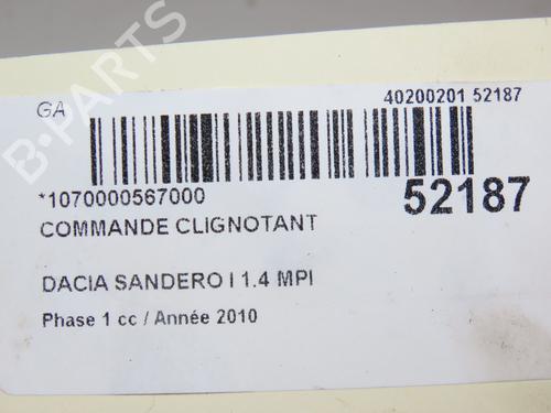 Steering column stalk DACIA SANDERO 1.4 MPI LPG | BP22920109I23  - Image 6