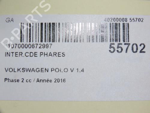 Used Headlight switch Headlight switch VW POLO V (6R1, 6C1) 1.4 TDI (90 hp) 30556733 30556733
