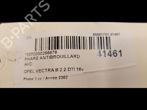 Used Right front fog light OPEL VECTRA C (Z02) 2.2 DTI 16V (F69) (125 hp) 23177577